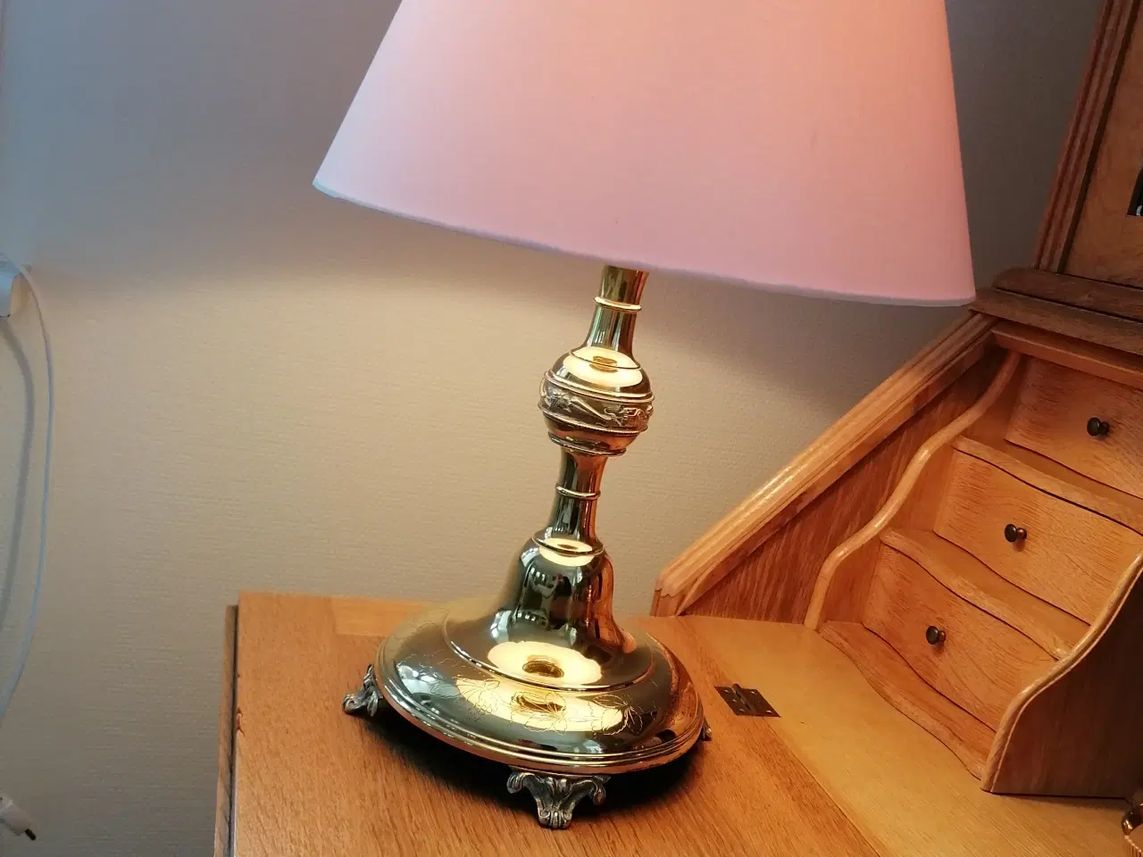 Billede 1 - Bordlampe i messing