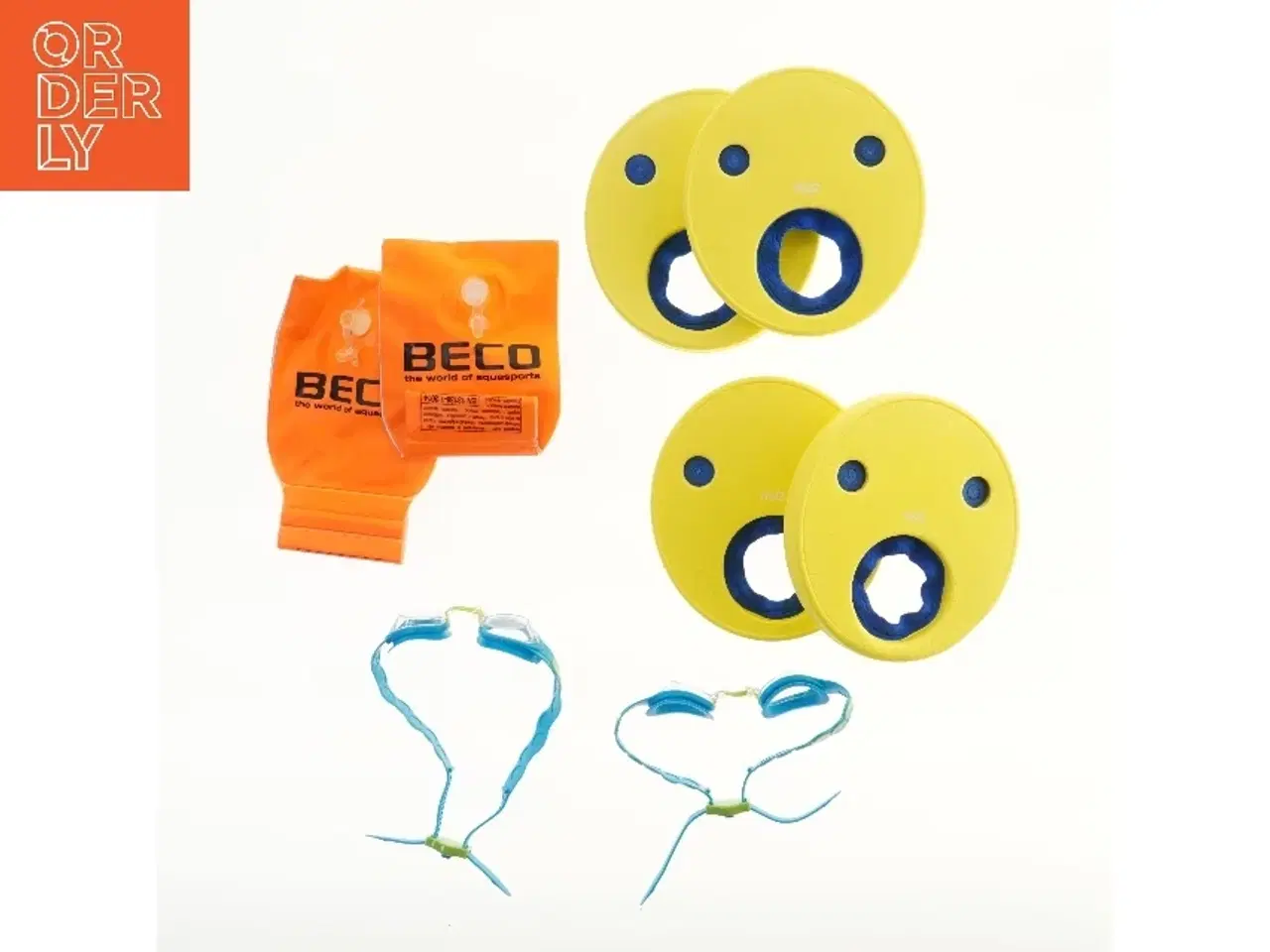 Billede 2 - Badesæt med svømmebriller og armringe fra Beco (str. Ø 18 cm)