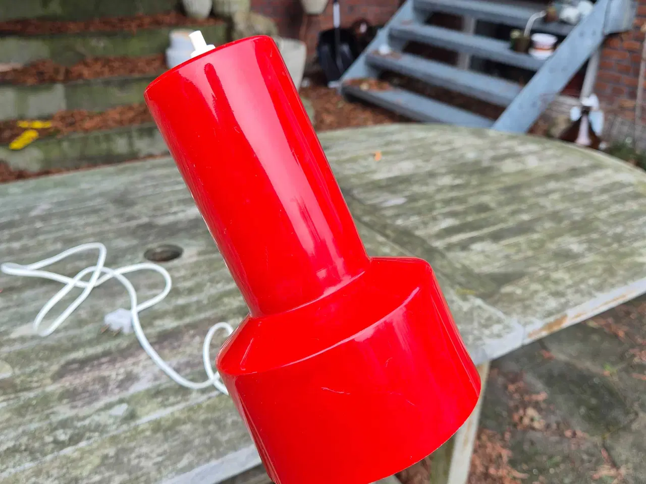 Billede 3 - Kortarmet rød arkitektlampe til væg