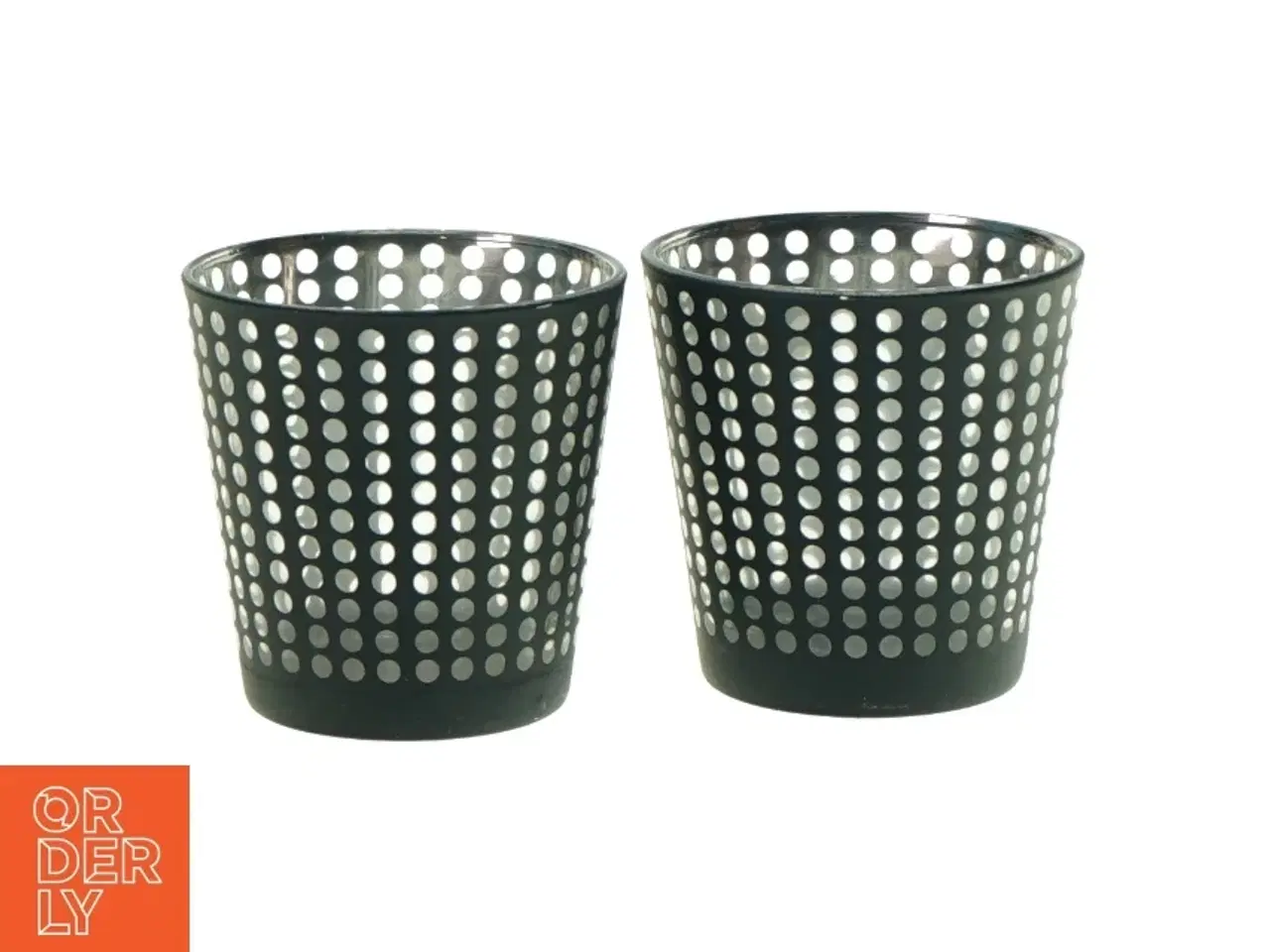 Billede 1 - Fyrfadslysestager 2 styks fra KJ Collection (str. 7 x Ø7,5 cm)