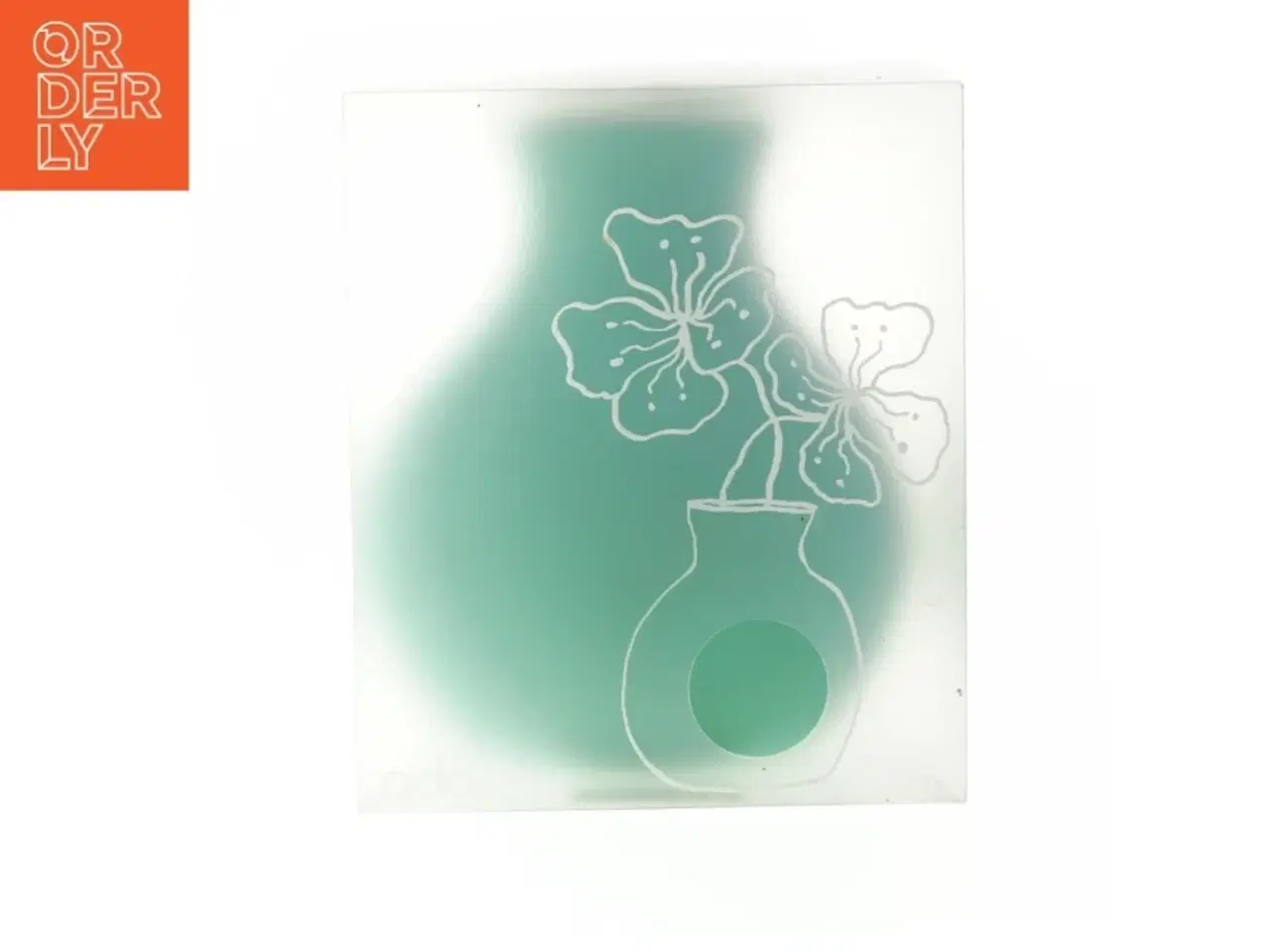 Billede 2 - Grøn vase i glas fra QDO (str. 20 cm)