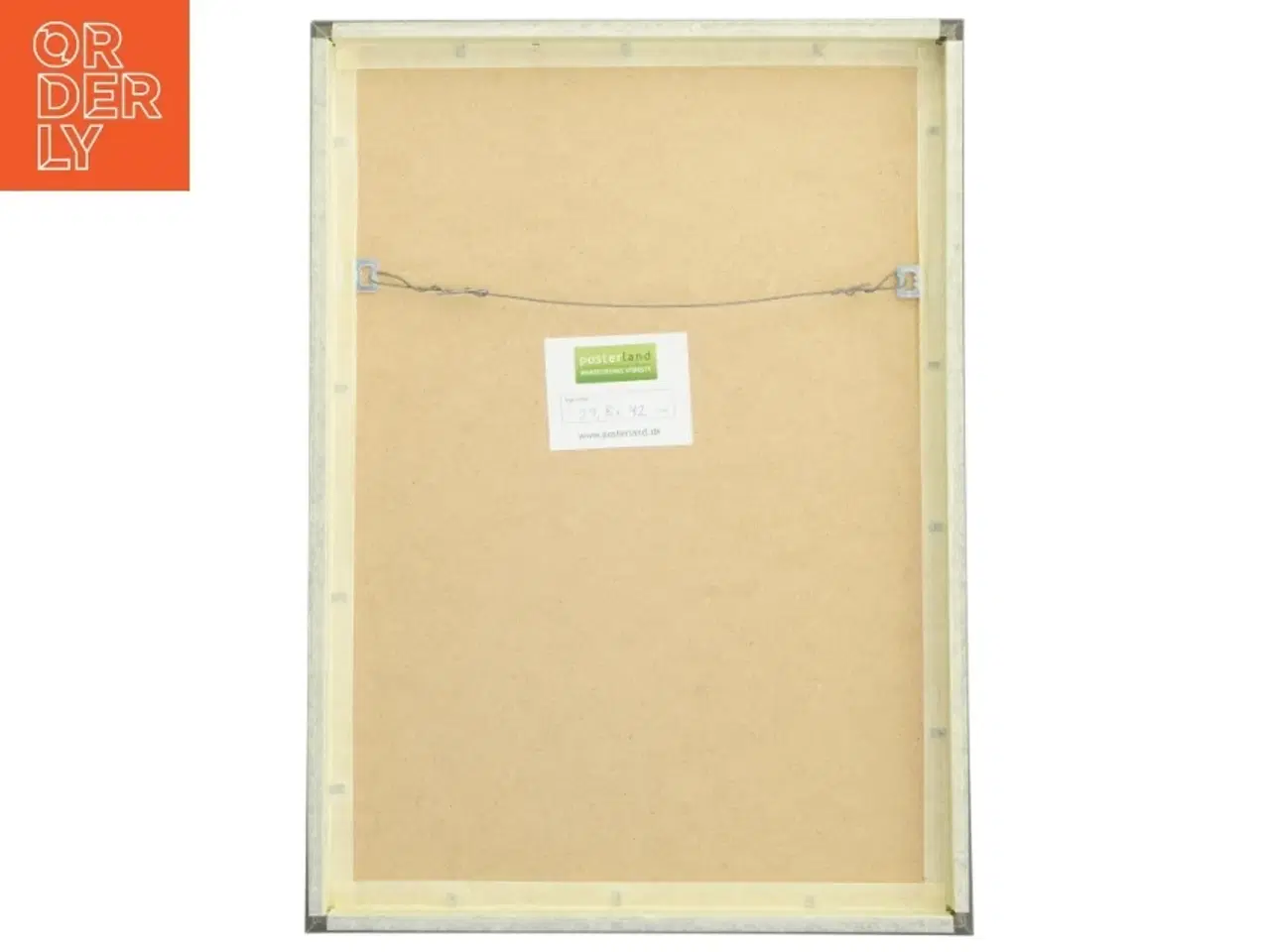 Billede 2 - Billede med sort ramme af træ i vinterlandskab (str. 29,8x42 cm)