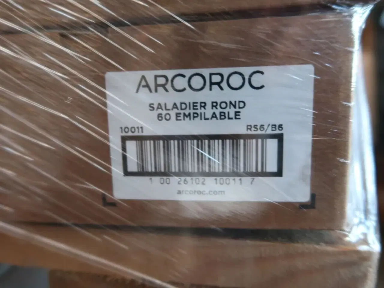 Billede 2 - 6 stk. kasser med 36 stk. skåle ARCOROC Saladier Rond 60 Empilable