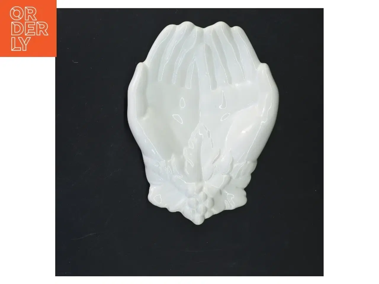 Billede 1 - Keramik skål formet som hænder (str. 18x14 cm)