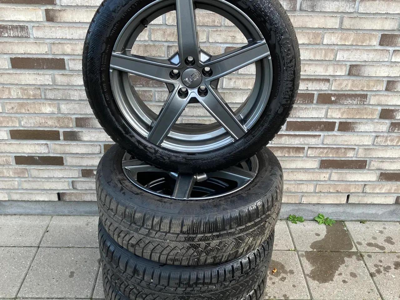 Billede 1 - Alufælge 5 x 112 med Continental vinterdæk R17