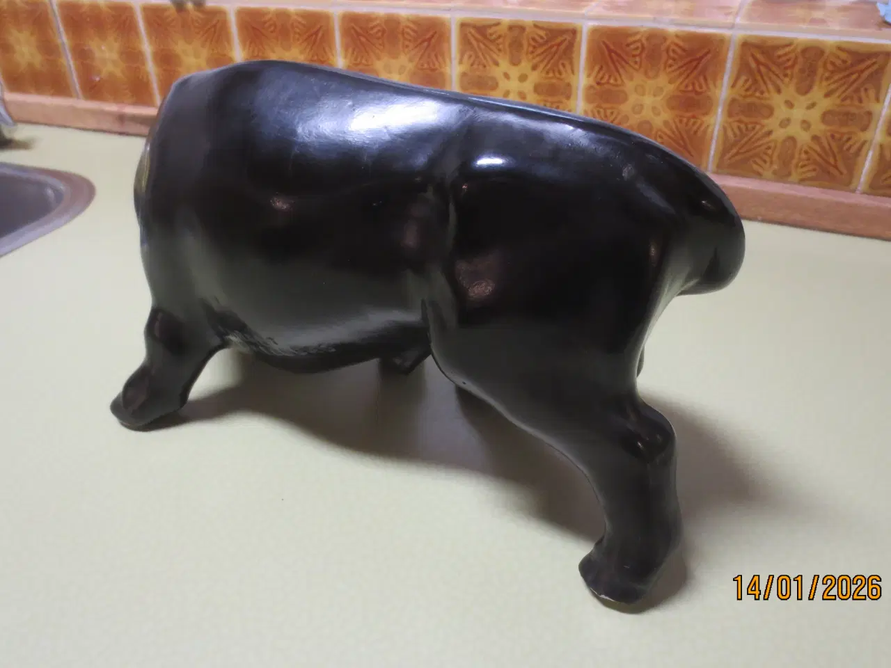 Billede 2 - 1 stk Skulptur i form af Tyr