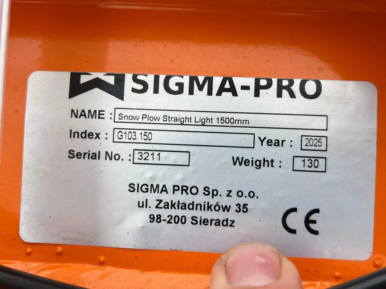 Billede 10 - Sigma Pro g103 150 150cm sneplov med hydraulisk sving og Giant fæste