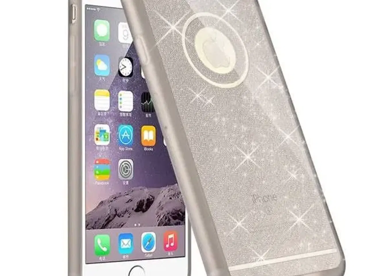 Billede 1 - Grå glimmer cover til iPhone 5 5s SE 6 6s i siliko