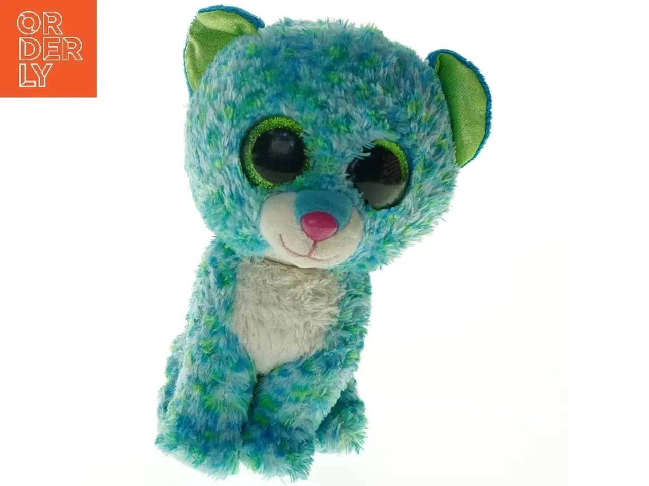 Billede 1 - Blå plysbamse fra Ty (str. 22 x 10 cm)