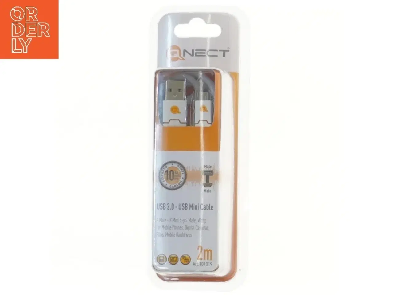 Billede 1 - USB 2.0 mini kabel 2m fra Qnect (str. 200 cm)