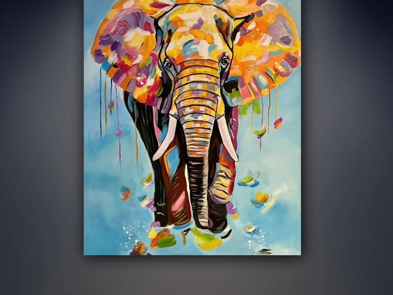 Billede 4 - Maleri Elefant 