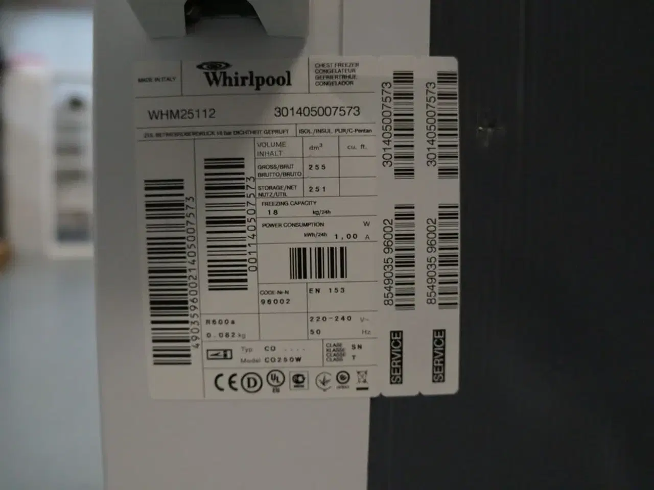 Billede 5 - Fryser WHIRLPOOL WHM25112