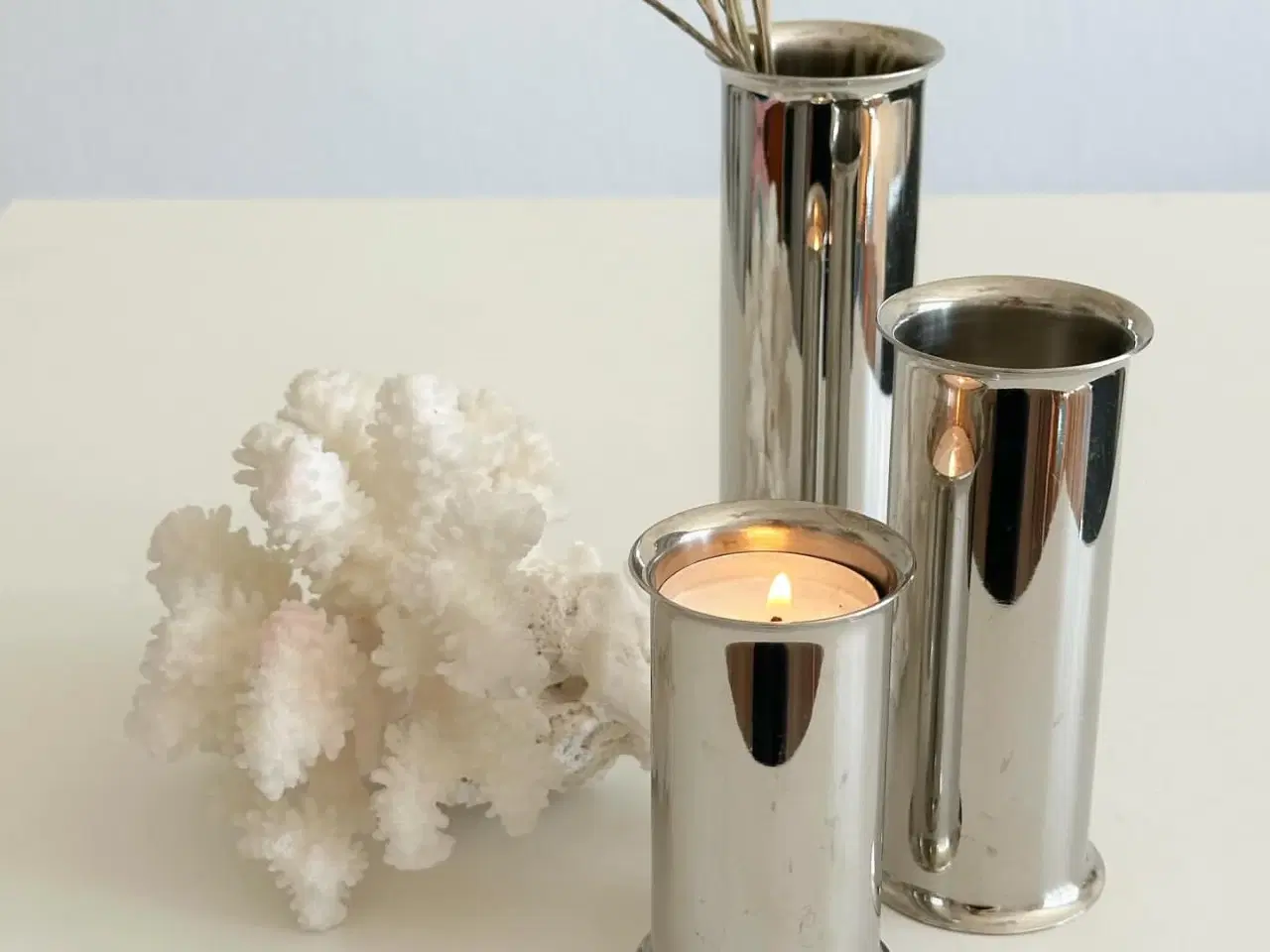 Billede 2 - Fyrfadsstager, Menu, 3 stk samlet