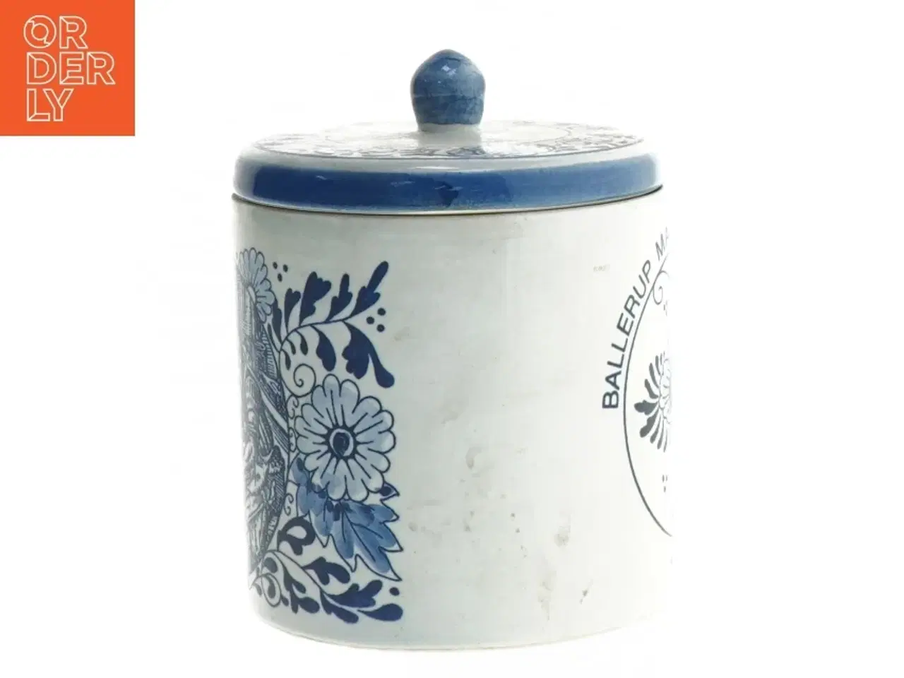 Billede 3 - Lågkrukke med motiv (str. Ø. 10,5 cm længde. 11 cm)