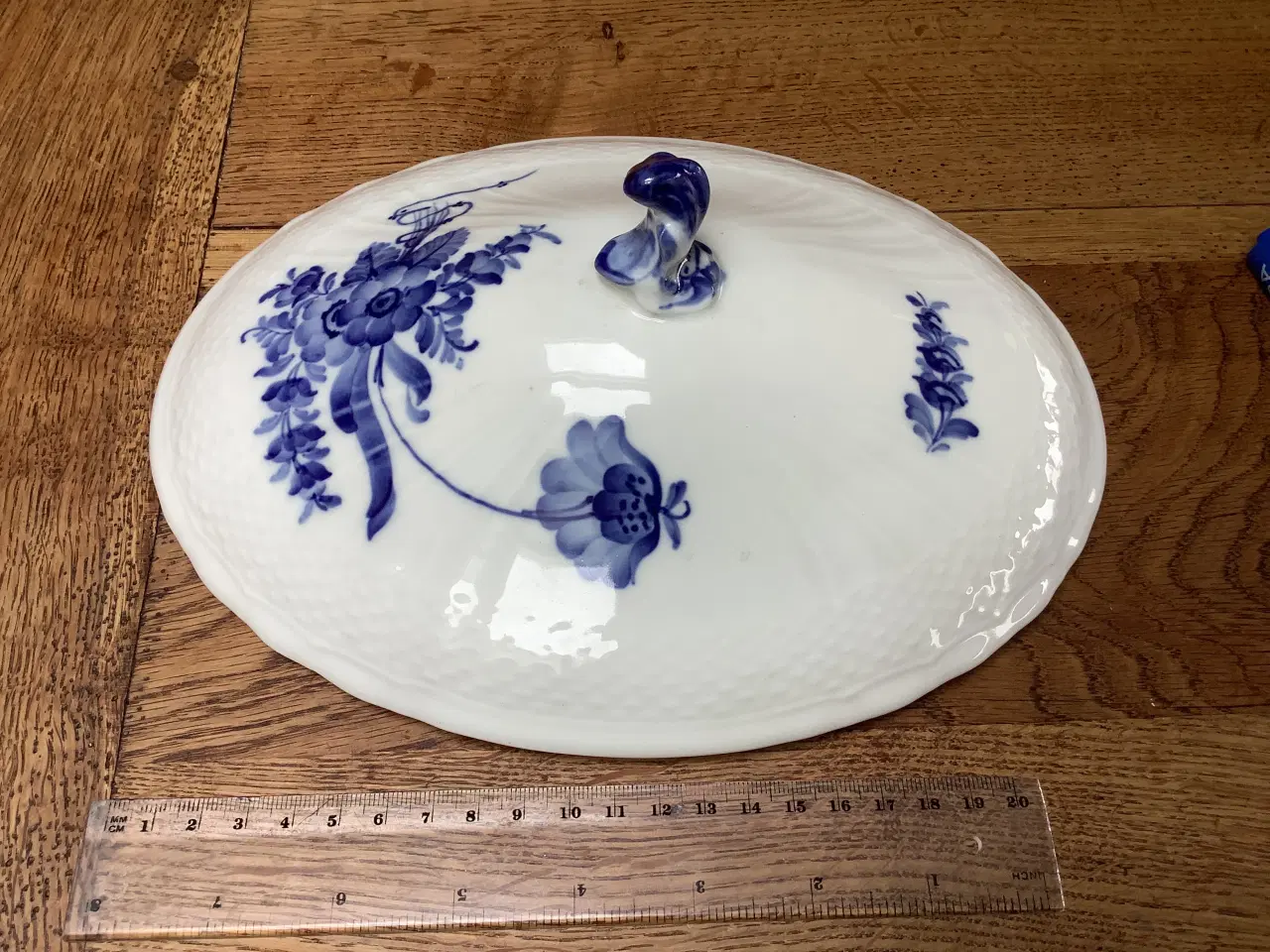Billede 1 - Royal Copenhagen Blå Blomst ovalt låg 1702