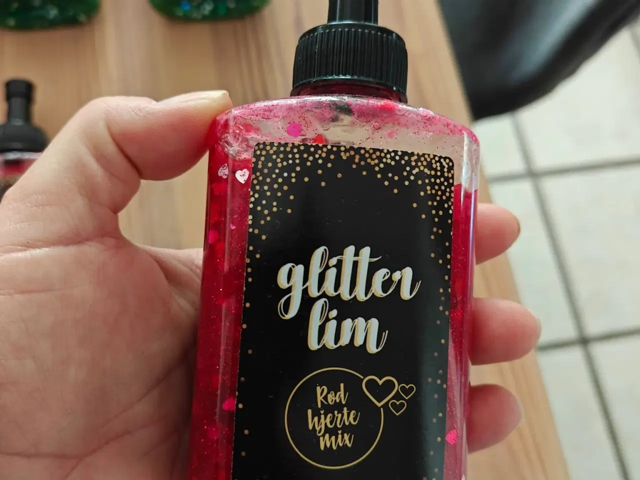 Billede 2 - Glitter lim/ glimmerlim, stor flaske, 8 stk