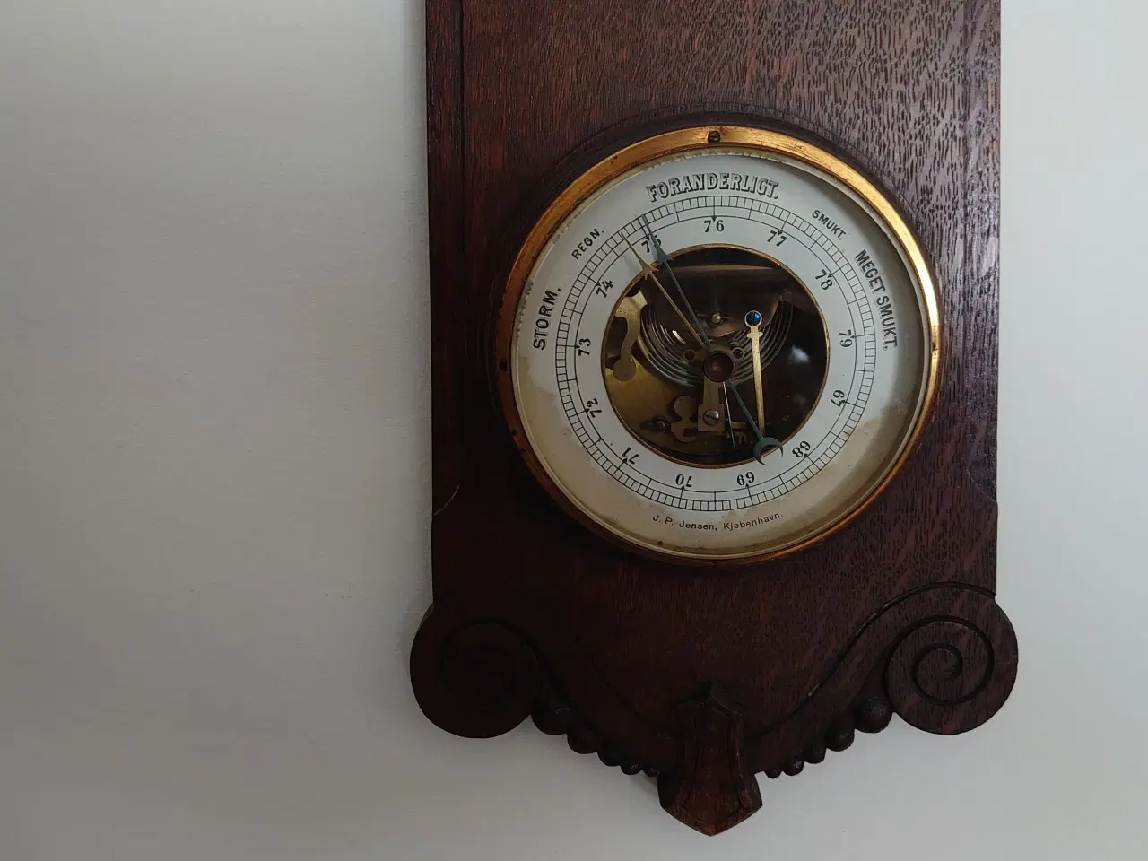 Billede 2 - Gammelt barometer/termometer fuldt funktionelt.