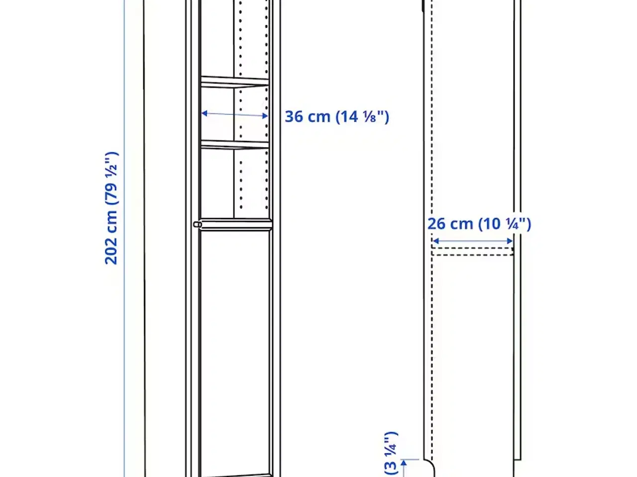 Billede 5 - Ikea Billy/Oxberg reol i sortbrun