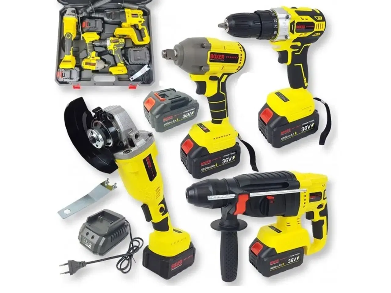 Billede 1 - Stort batteri værktøjssæt, 36V, 5Ah.