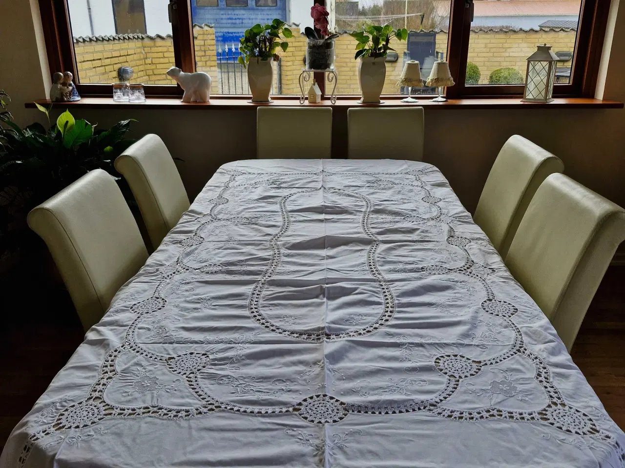 Billede 1 - Smuk håndsyet vintage dug 