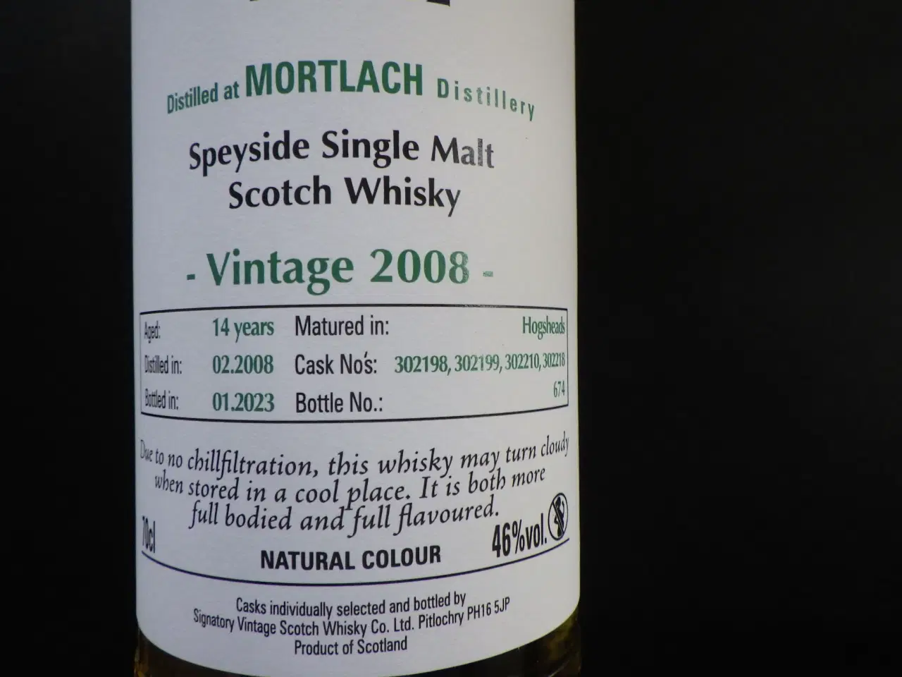 Billede 2 - Mortlach Whisky 2008, 14 Years 70 cl. 46%