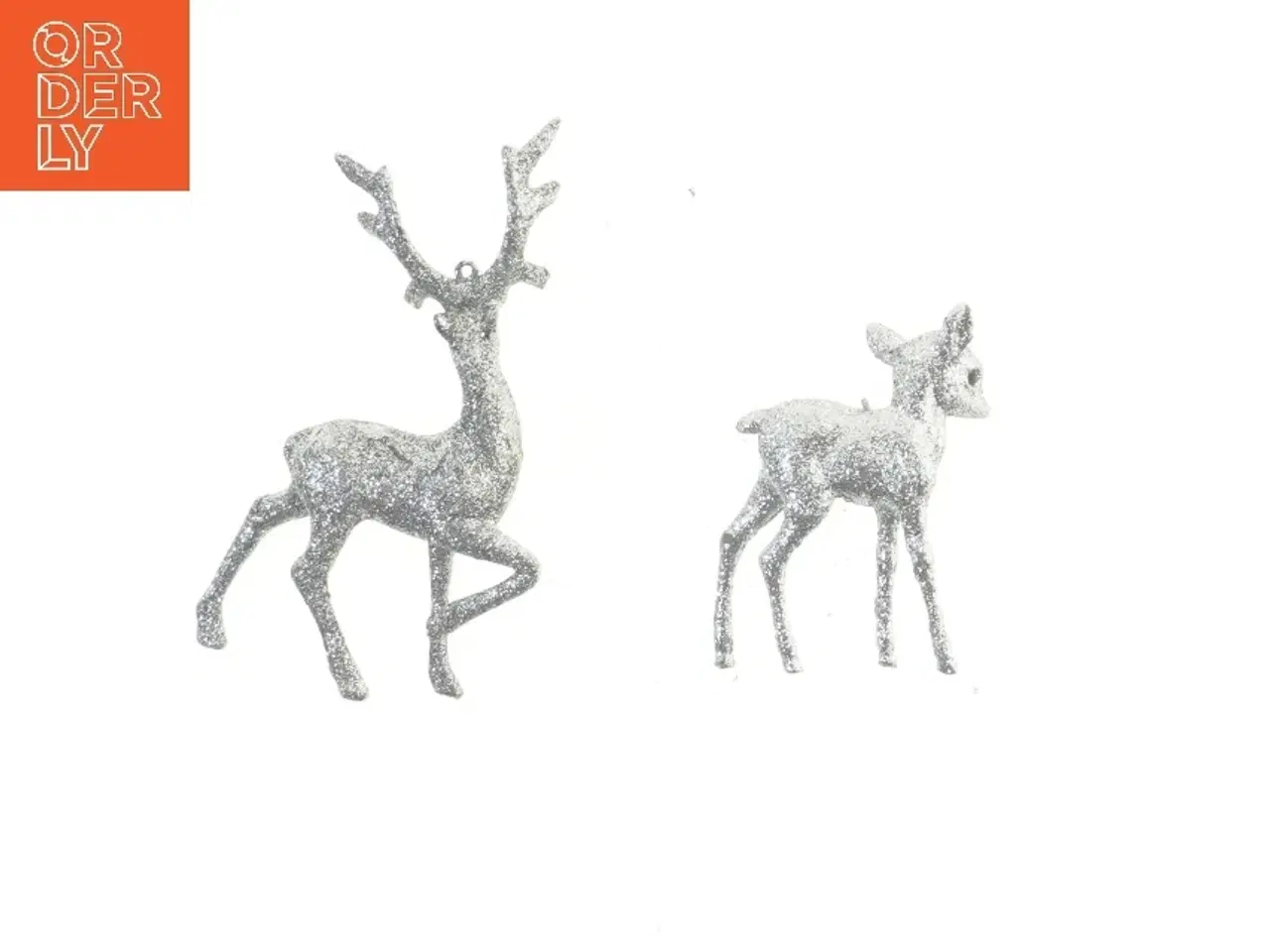 Billede 2 - Glitrende rensdyrpynt (str. 17x10,5 cm)