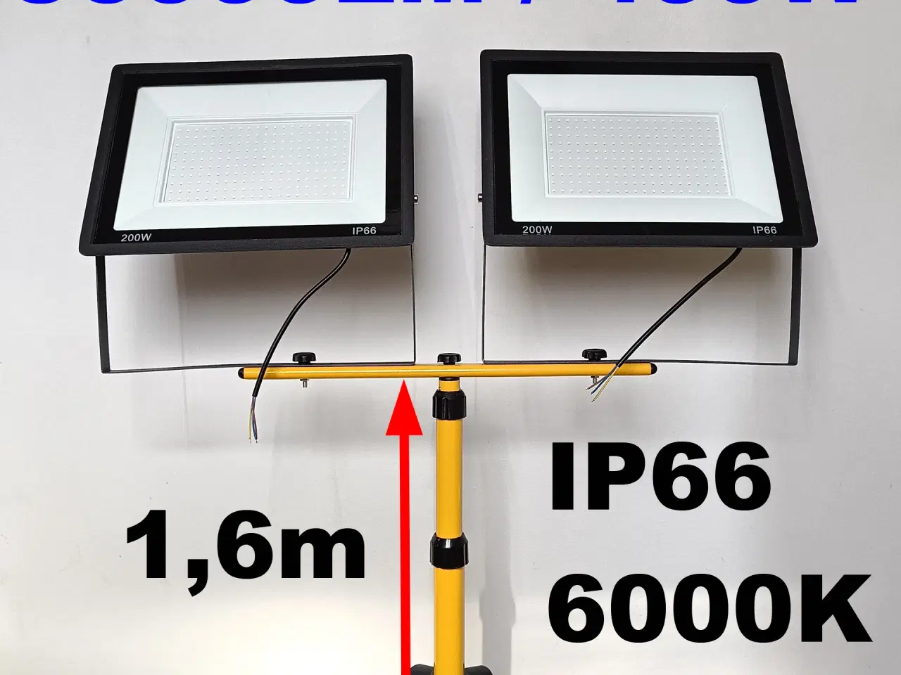 Billede 1 - NY! 360000LM 400W (2 x 200W) + 1,6m Stativ