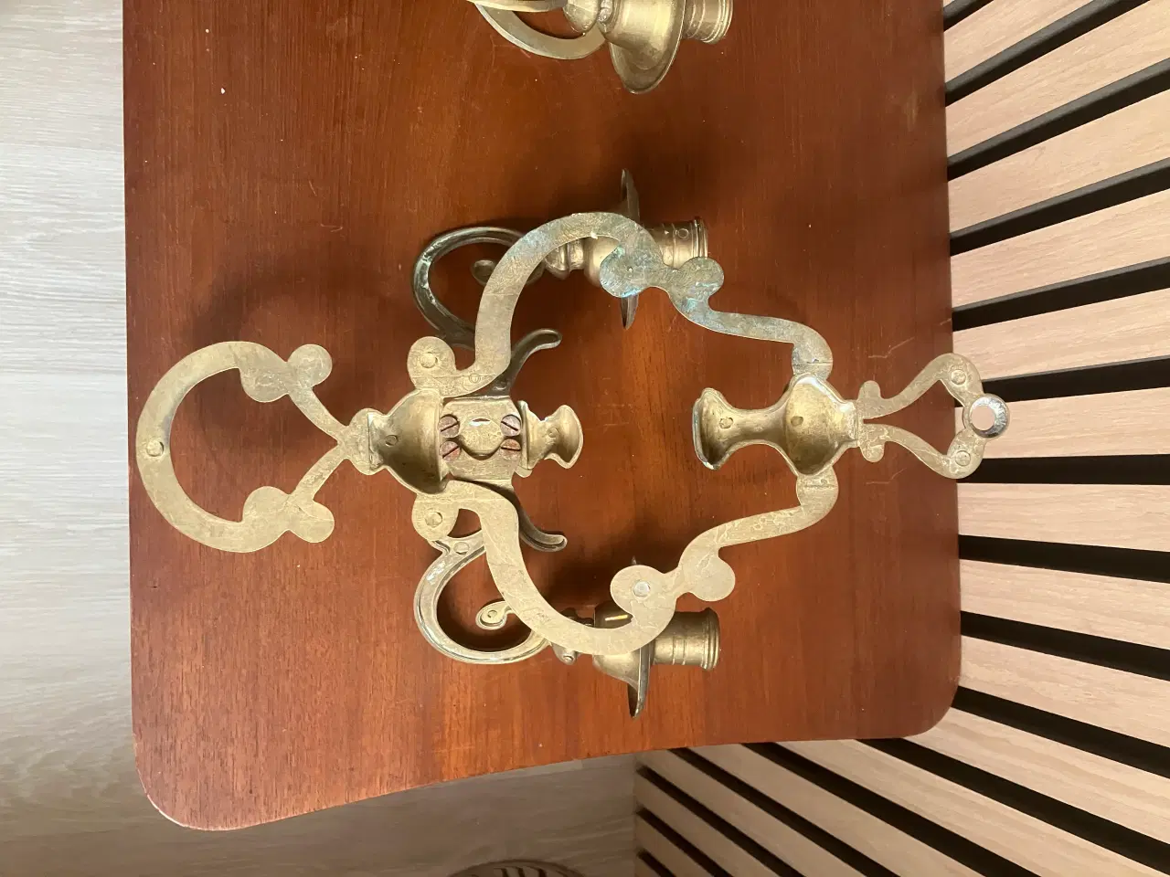 Billede 2 - Flot vægstage i messing