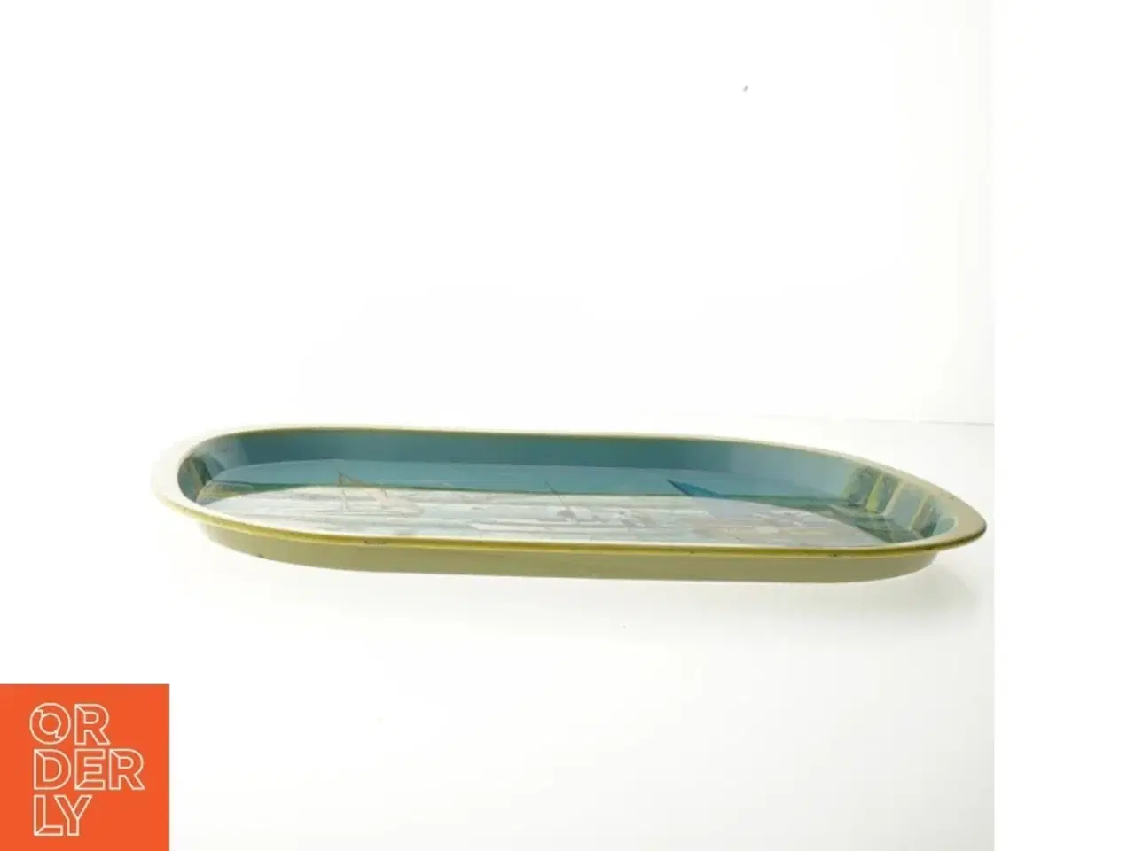 Billede 5 - Worcesterware metalbakke fra 1965 med maritimt motiv (str. 41 x. 31,5 cm)