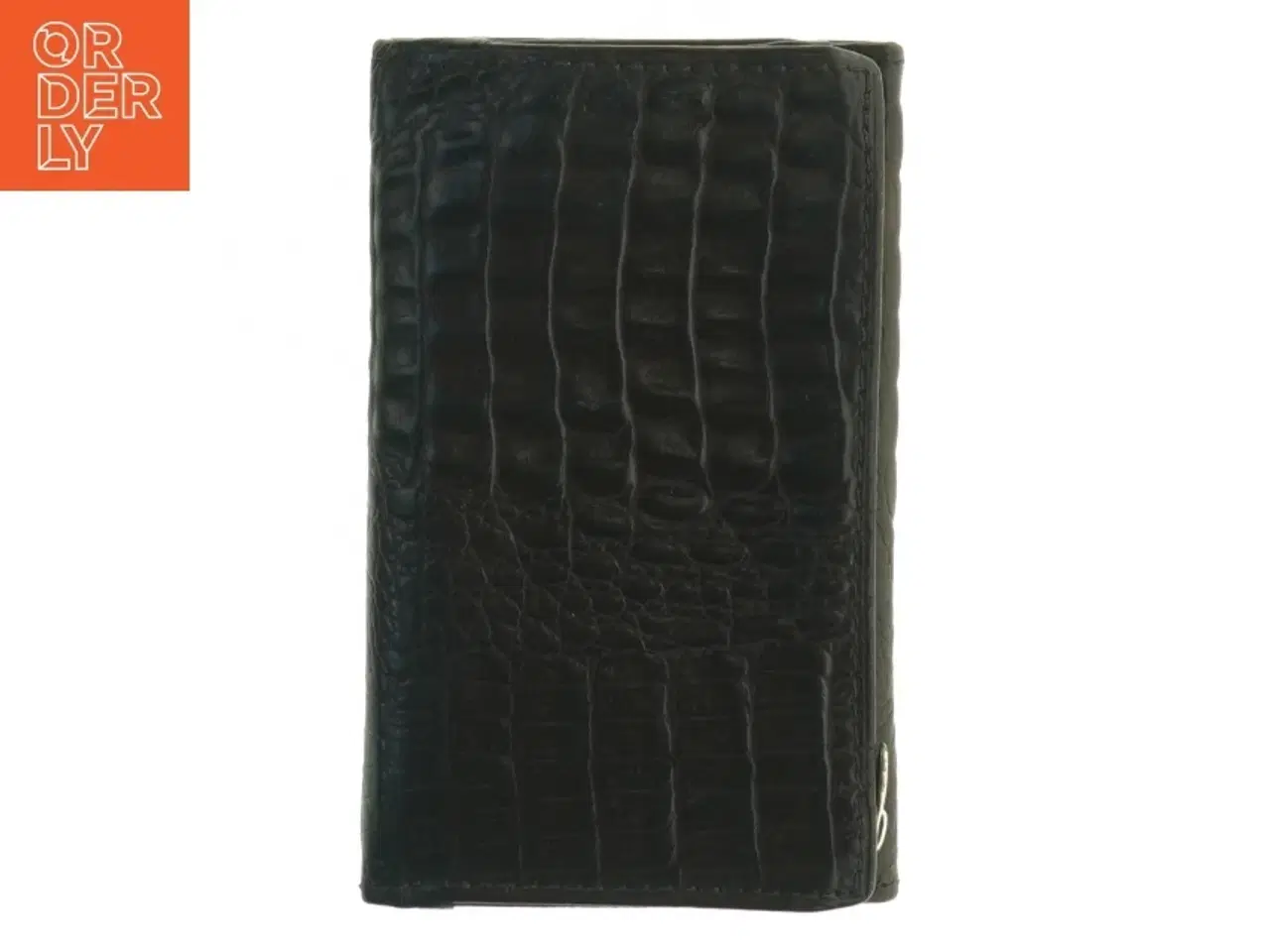 Billede 2 - Sort krokodilleskindspung (str. 14 x 8,5 cm)