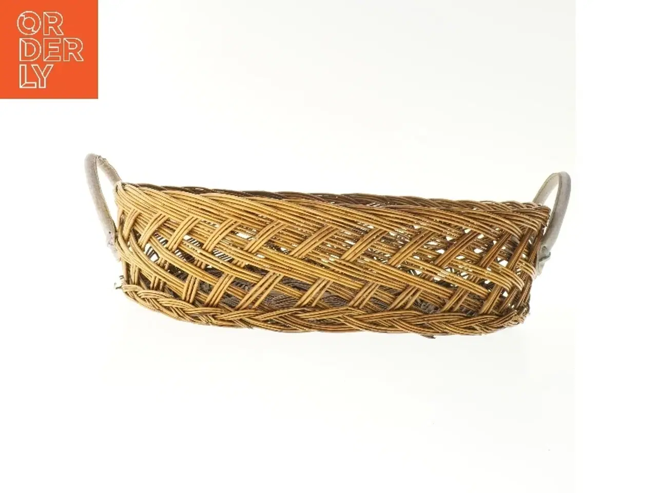 Billede 1 - Flettet kurv med håndtag (str. 44x35 cm)