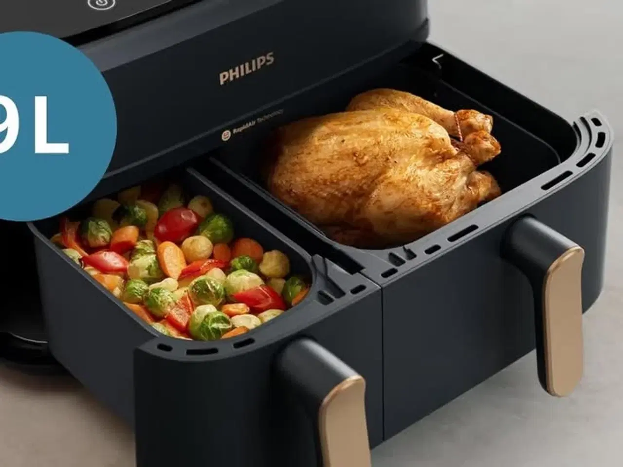 Billede 3 - Philips 3000 Series Dual Basket Airfryer