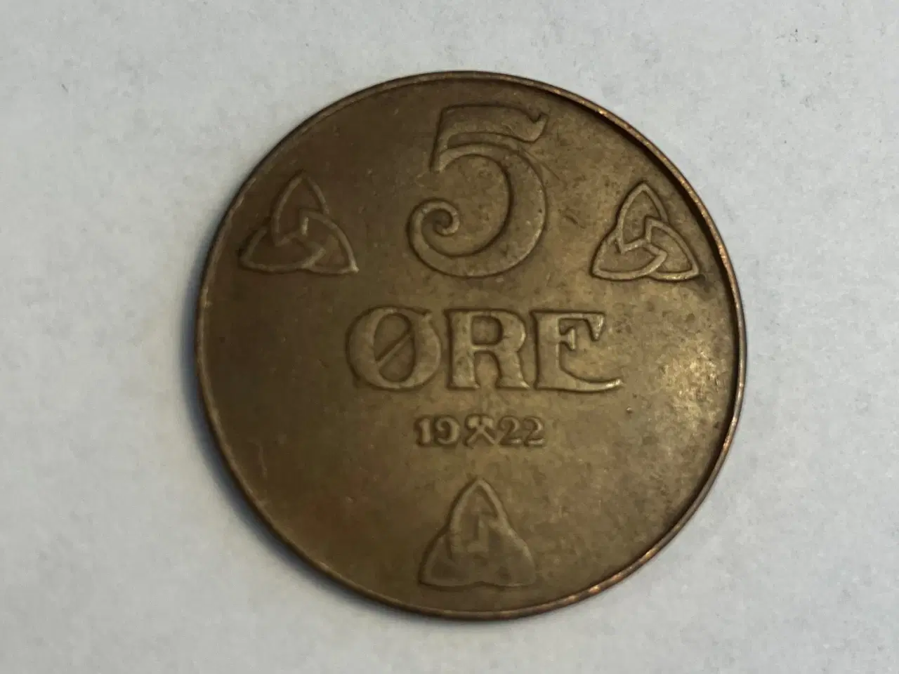 Billede 1 - 5 Øre 1922 Norge