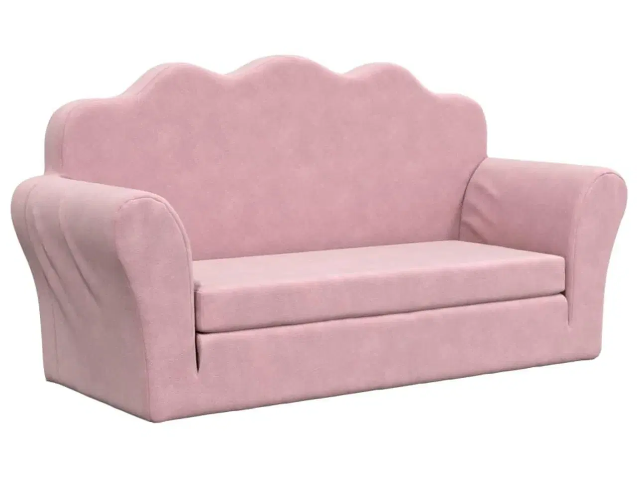 Billede 2 - 2-personers sovesofa til børn blødt plys lyserød