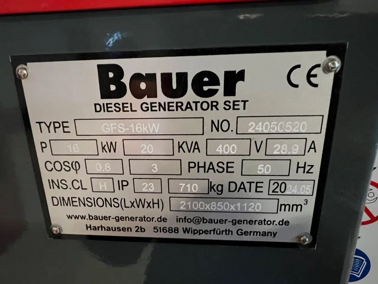 Billede 7 - Fabriksny 16 KW diesel generator