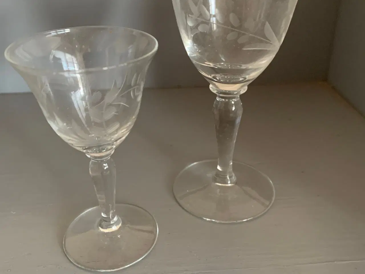 Billede 1 - Gamle slebne glas