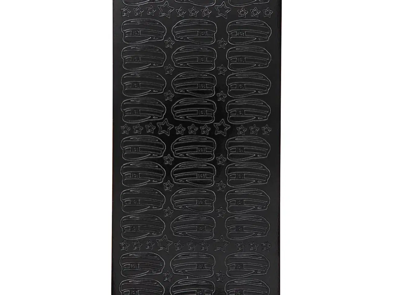 Billede 1 - Selvklæbende sorte stickers - 10x23 cm ark