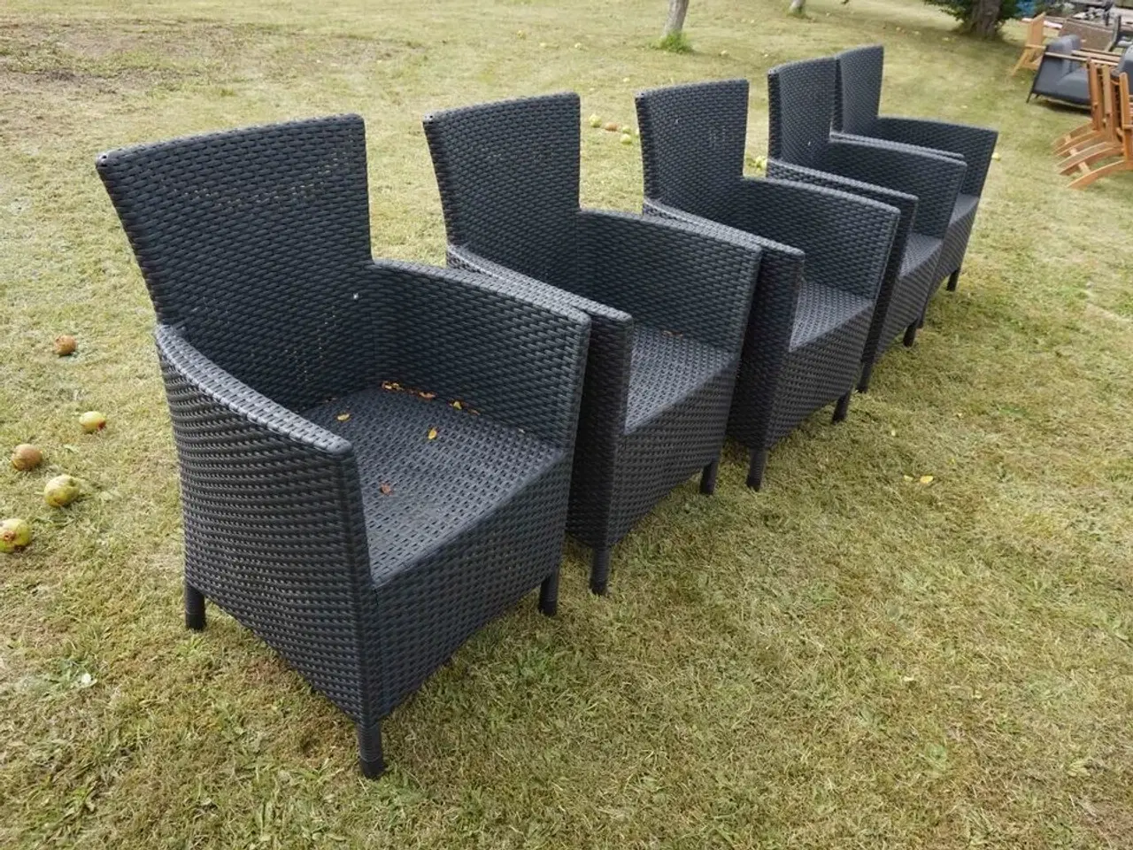 Billede 2 - 5 stk Havestole Rattan