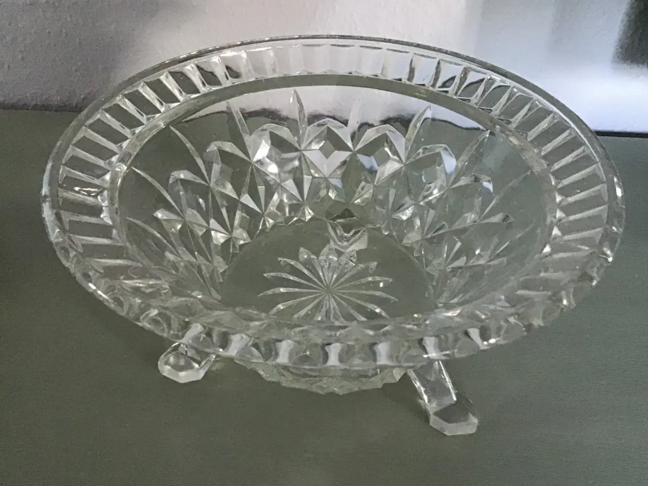 Billede 1 - Holmegaard krystal skål på ben