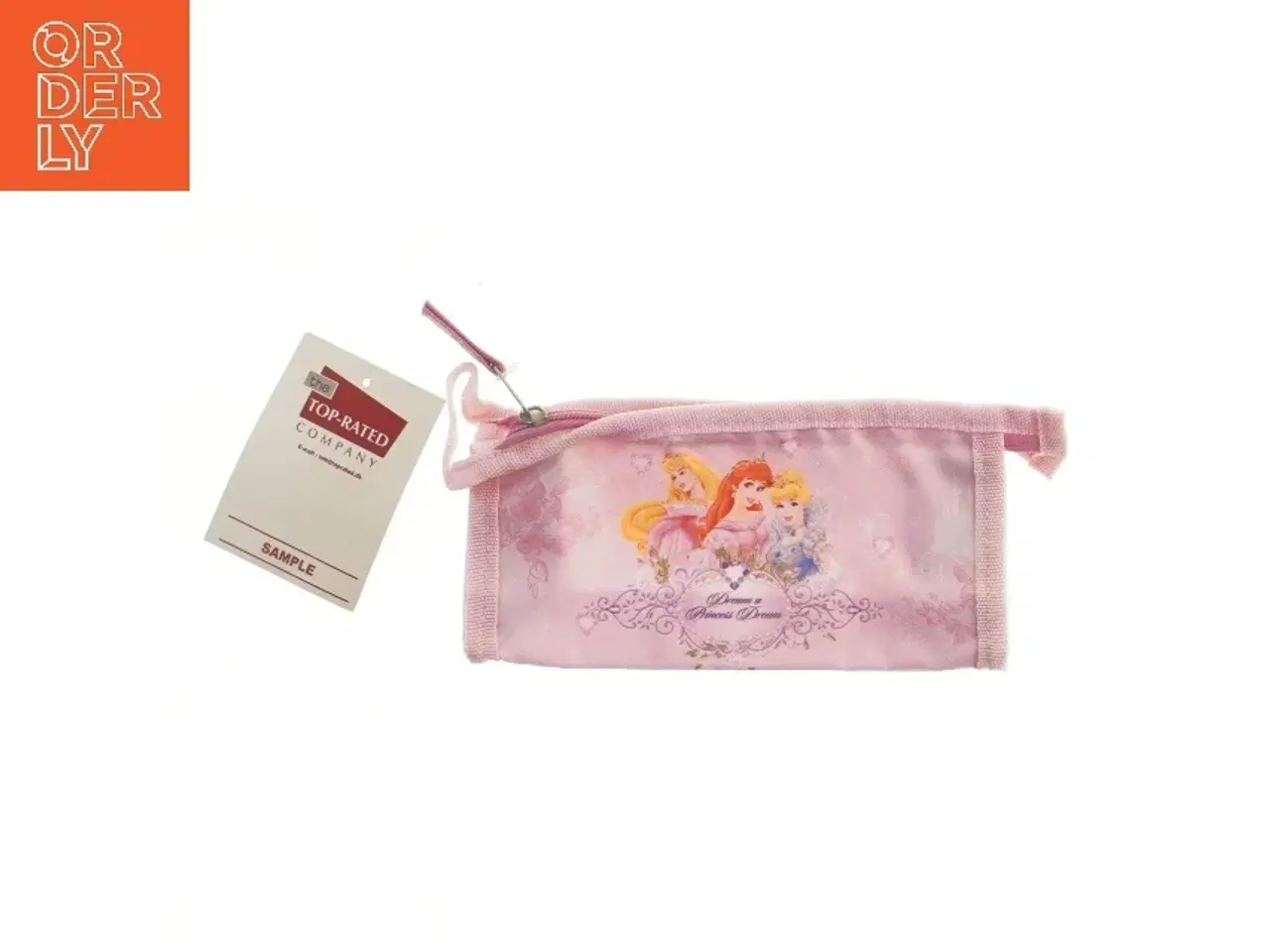 Billede 1 - Lyserød penalhus med prinsessemotiv fra Disney (str. 20x10 cm)