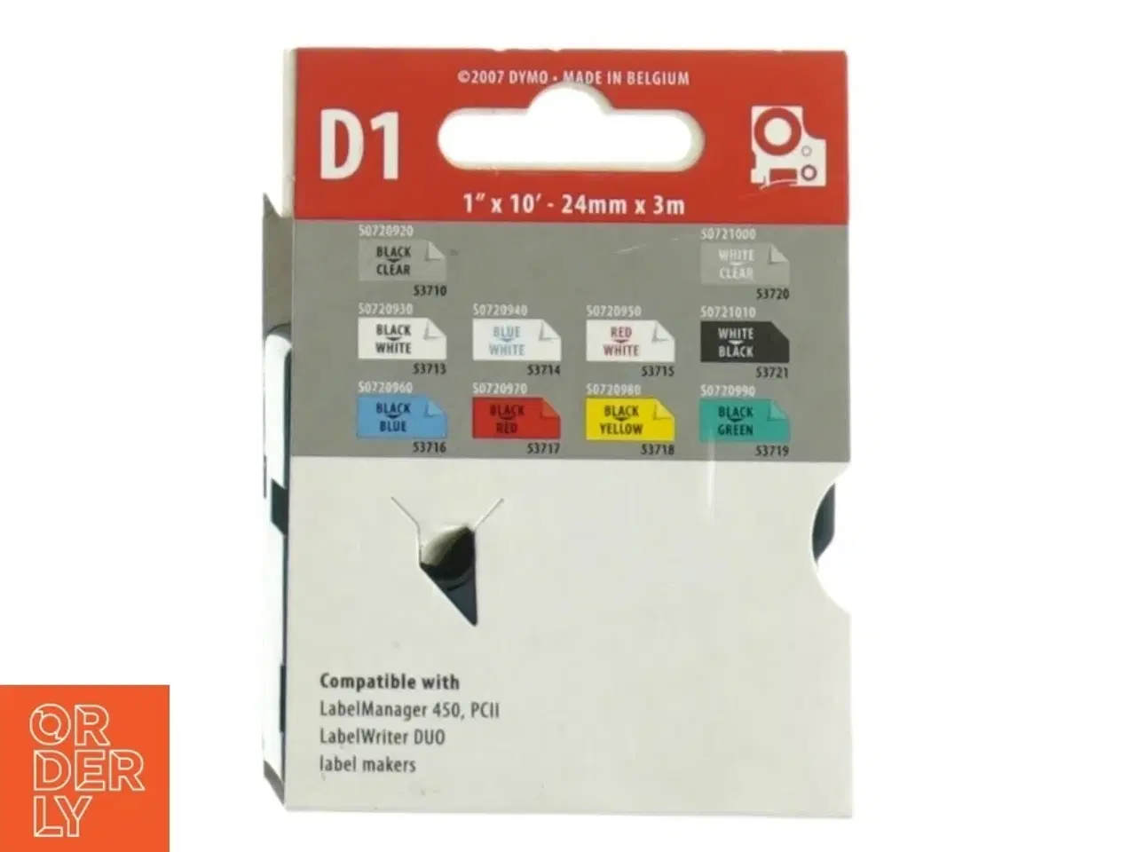 Billede 2 - DYMO D1 mærkatkassette fra Dymo (str. 24 mm x 3 m)