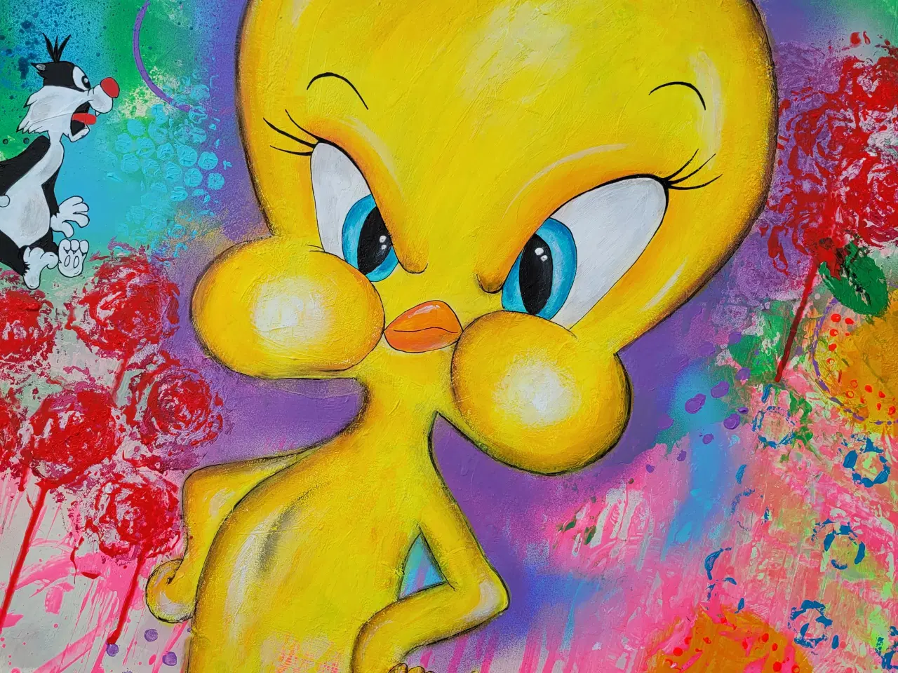Billede 5 - Akrylmaleri 'Don't Mess with me' 80x80