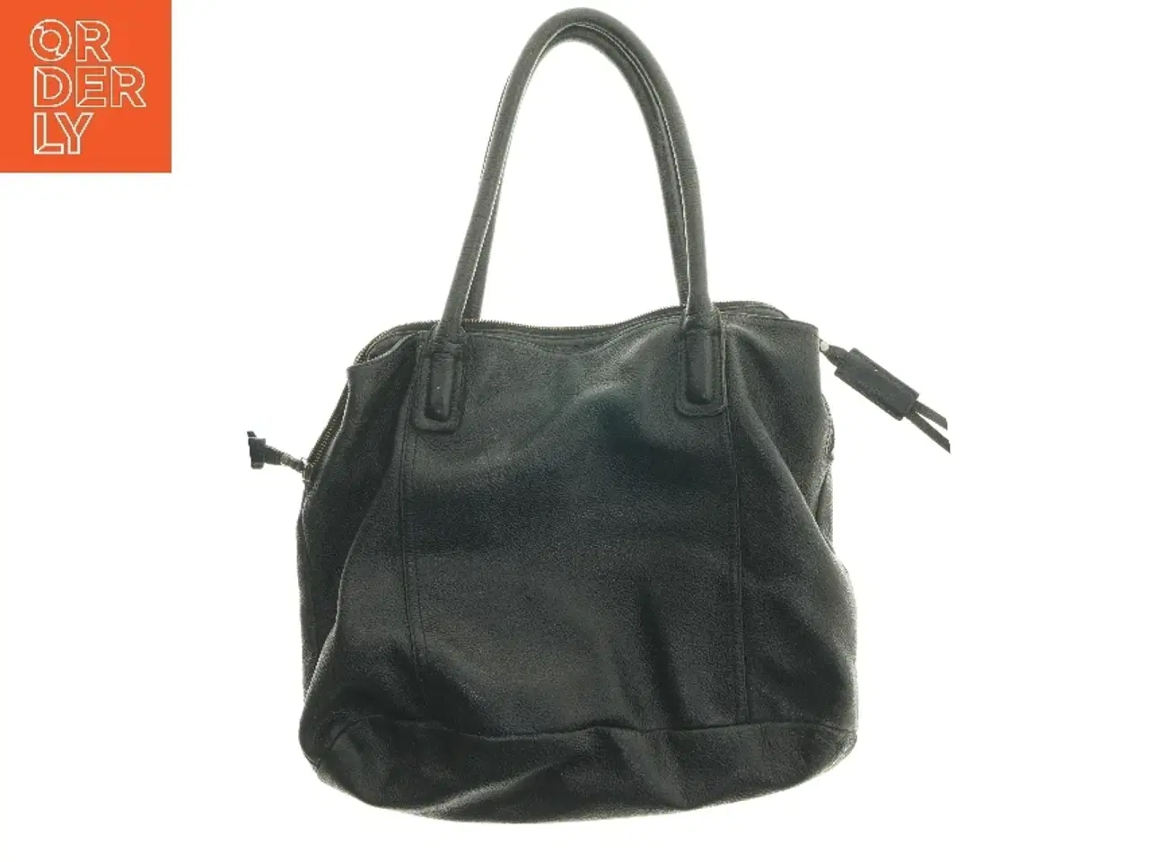 Billede 5 - Stor sort lædertaske fra Ilse Jacobsen (str. 37x40x12 cm)