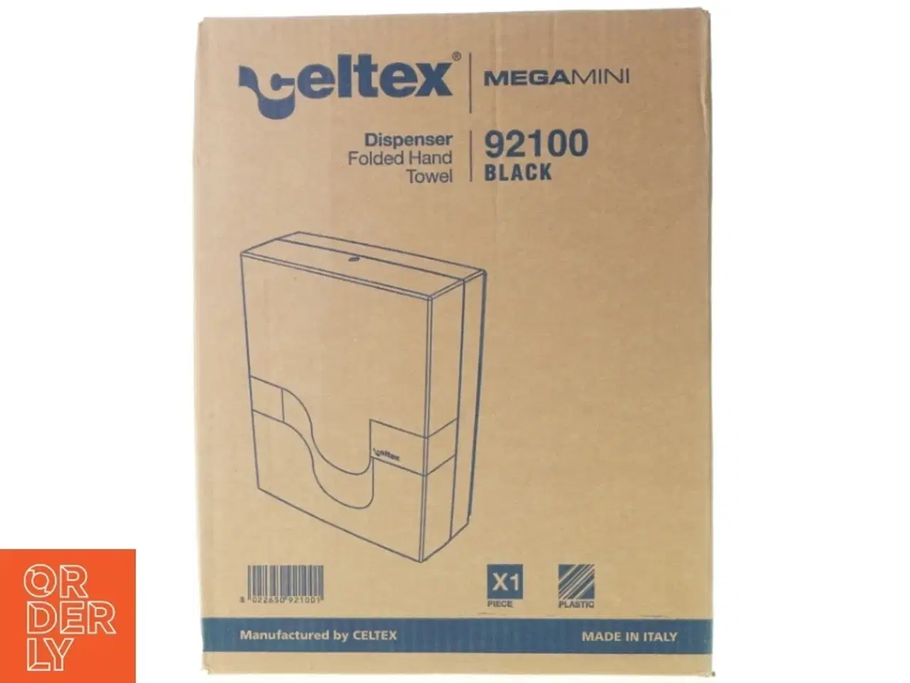 Billede 1 - Dispenser folded hand towel mega mini 9 2 1 0 0 black fra Celtex (str. 36 x 28 x 12 cm)