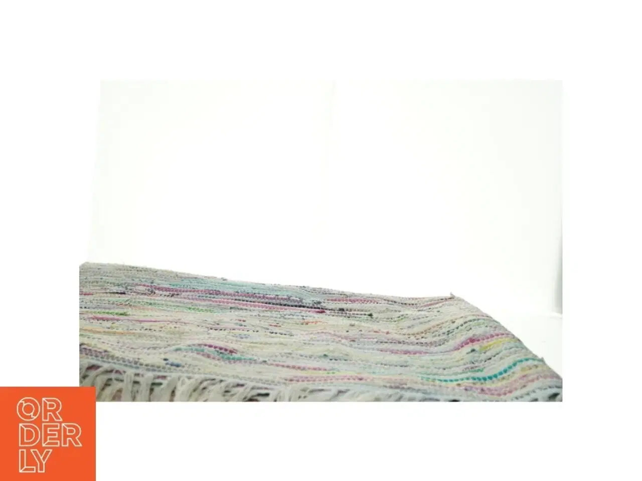Billede 4 - Multifarvet vævet kludetæppe (str. 140 x 200 cm)