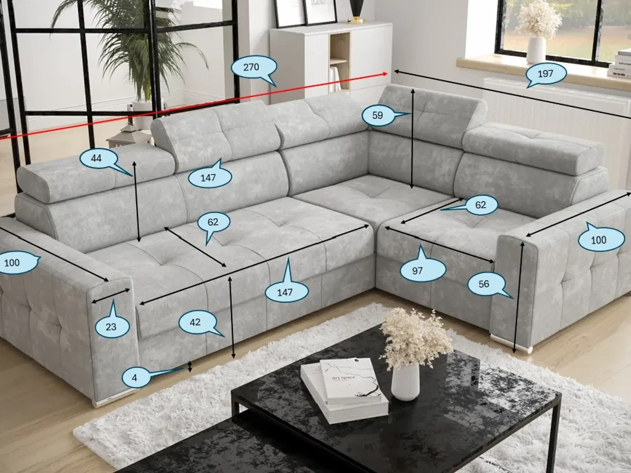 Billede 3 - MARGOT II  HJØRNESOFA 270X200