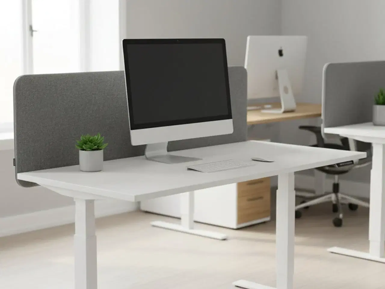 Billede 2 - Abstracta Softline Bordskærm – Grå 180x50