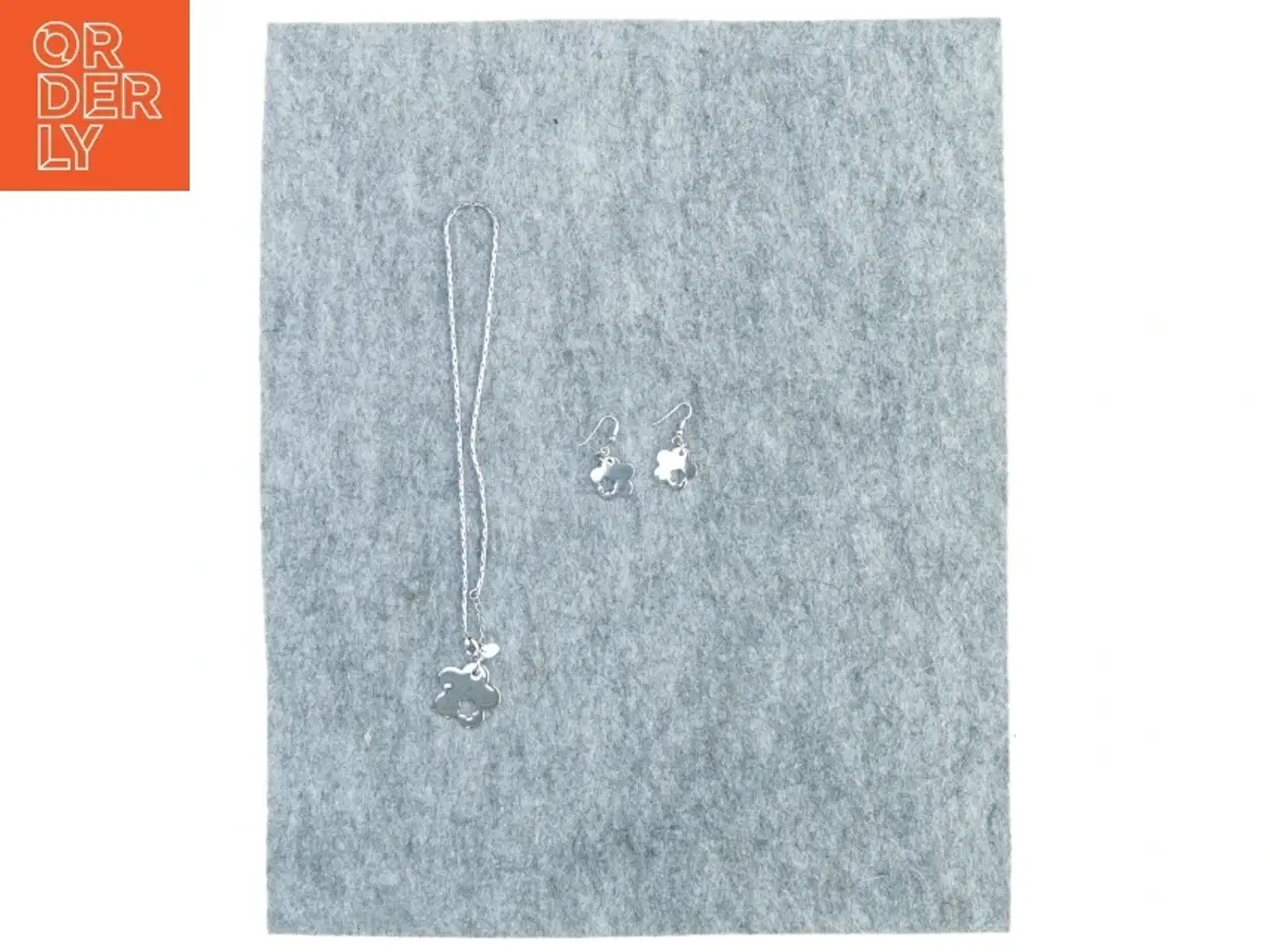 Billede 1 - Halskæde og øreringe (str. 25 cm)