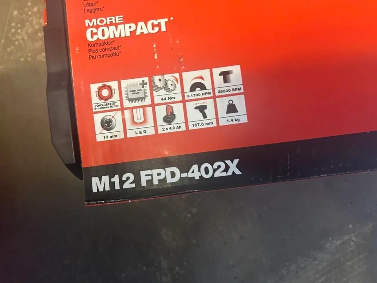 Billede 3 - Milwaukee skruemaskine M12 FPD-402X