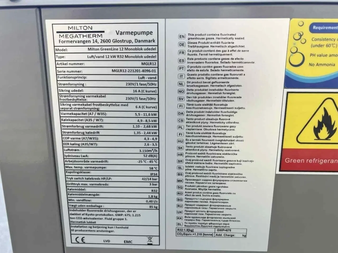 Billede 2 - Varmepumpe, Milton 12 KW + indedel